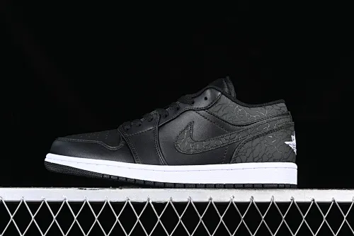 All categories Air Jordan Jordan series basketball shoes Air Jordan 1 Low Z version Air Jordan 1 Low AJ1 Joe 1 all black burst pattern low-top cultural casual sneakers FB9907-001